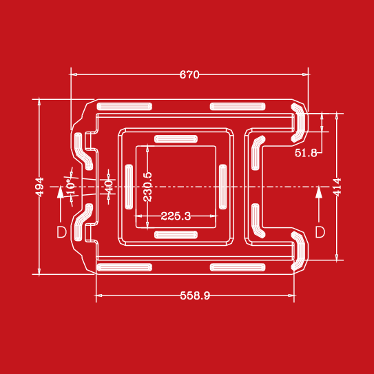 Diseño 3D de Rotomoldeo reforzado