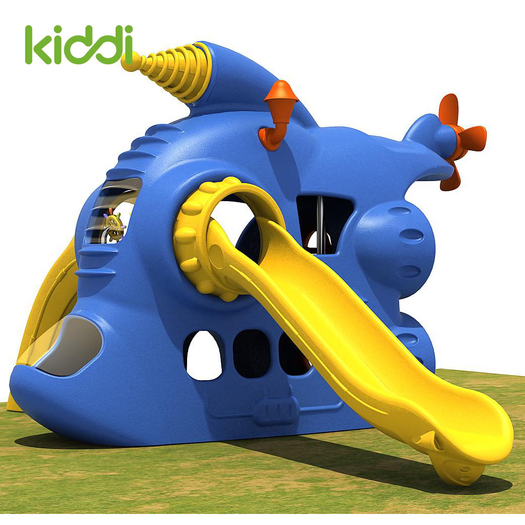 Molde roto de aluminio para patio de juegos de pl&aacute;stico grande con tobog&aacute;n y columpio (5)