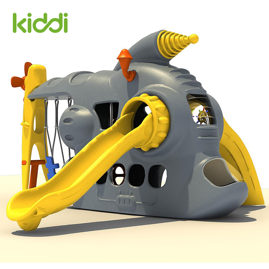 Molde roto de aluminio para juegos infantiles de pl&aacute;stico grande con tobog&aacute;n y columpio (8)